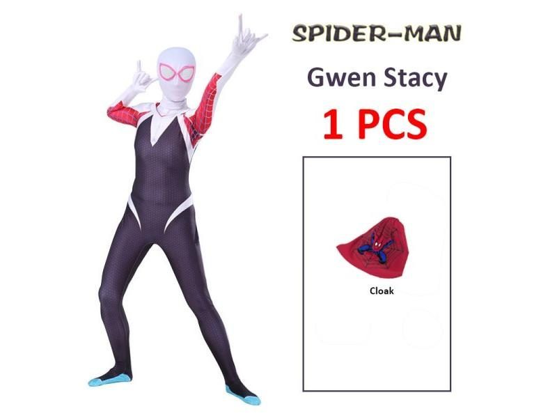 Spiderman Gwen Stacy Cosplay Costume Spider Man Into The Verse Jumpsuit Carousel 1