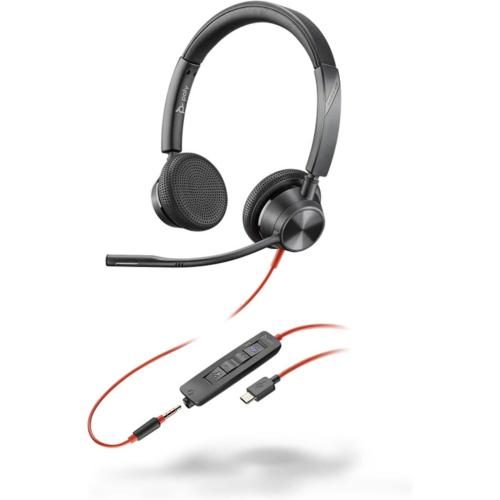 HP Poly Blackwire 3325 USB-C/A/3.5mm Wired On-Ear Headset - Teams Certified Carousel 1