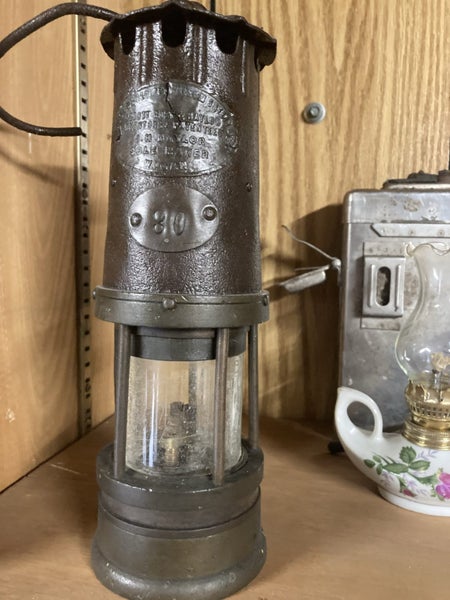 Antique mining safety lantern Carousel 1