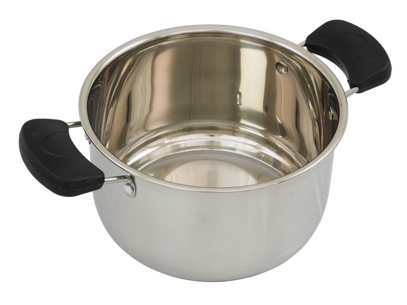 20cm Stainless Steel Stock Pot with Smoked Glass Lid Carousel 2