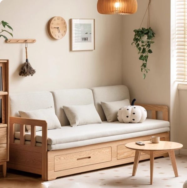 Seattle Solid Oak Sofa Bed Carousel 2