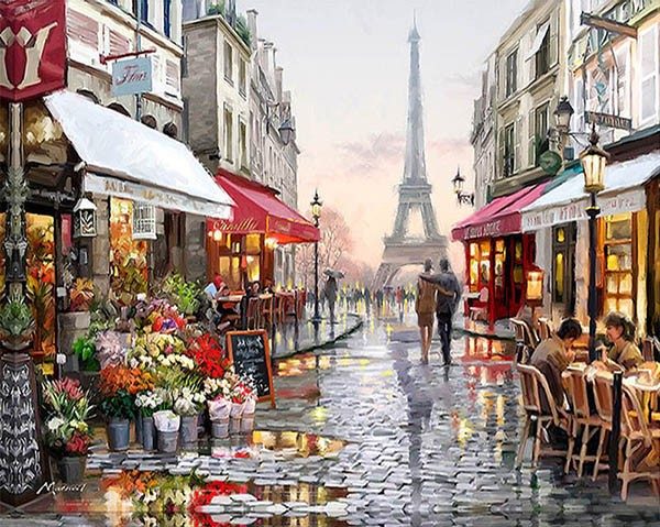 Framed $1 RESERVE 1 Panel Canvas Art Print - Paris Carousel 1
