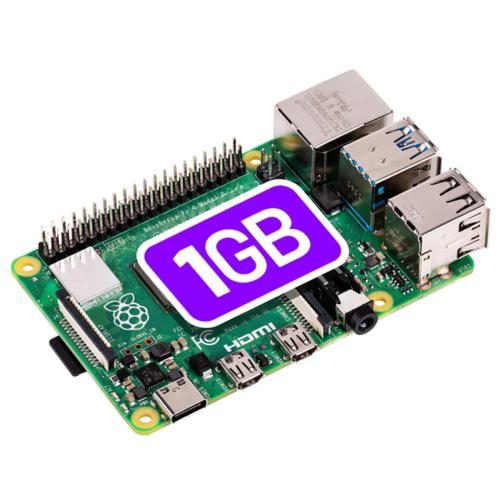 Raspberry Pi 4 Model B 1GB LPDDR4 Quad Core Cortex-A72 64-bit SoC 1.5GHz, 1GB Carousel 1