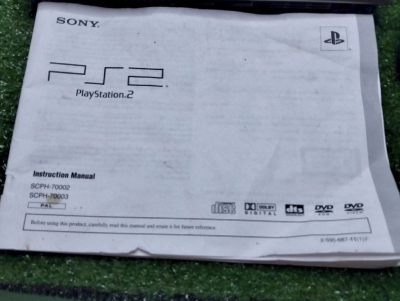 Silver PS2 slim, X2 controllers, boxed buzz game, X2 more games, cords & manual Carousel 12