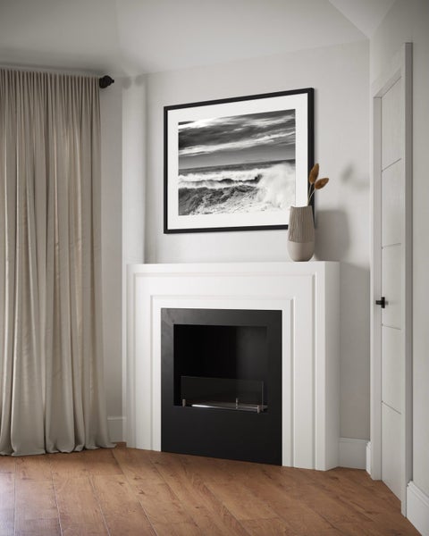 Black & White framed print: Crashing wave Carousel 1