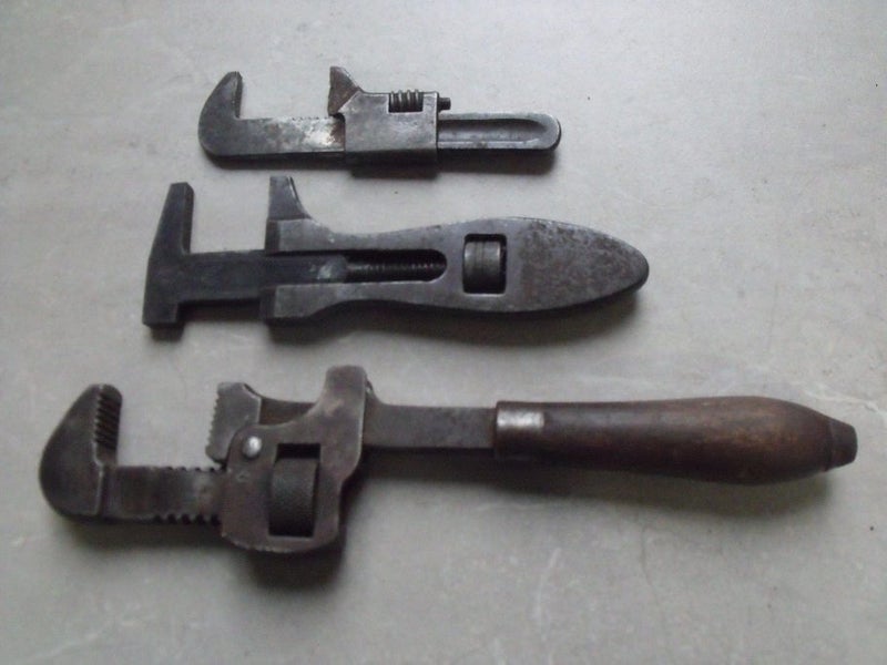 Vintage Monkey Wrench, Adjustable Wrench or Screw Wrench x 3 Carousel 1