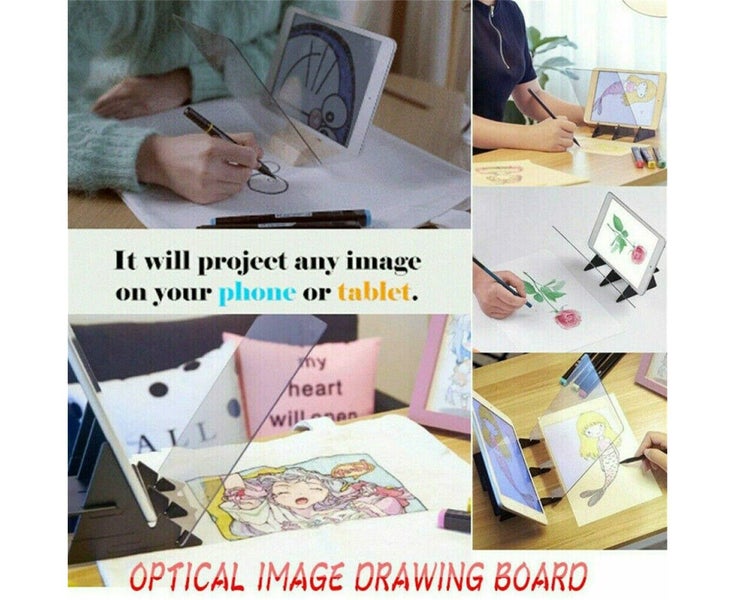 Creative Optical LED Image Drawing Board Tracking Sketch Mirror Painting Tool64399430689795114
