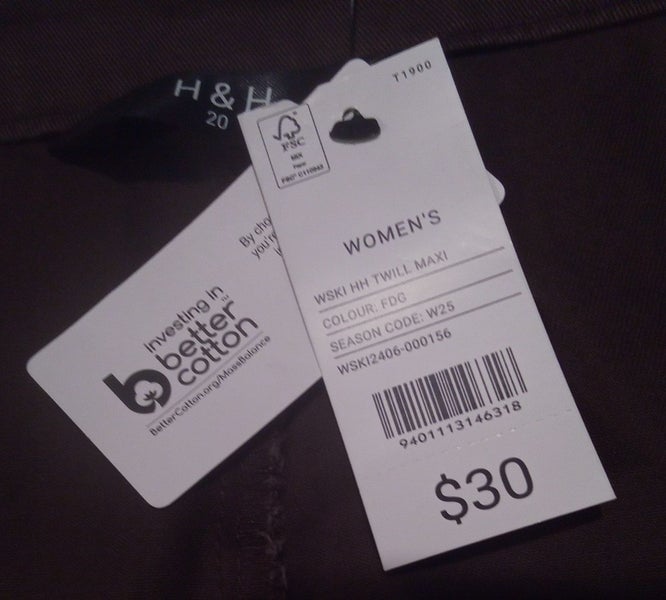 NEW sz 20 (waist 104-108cm) (Length 101cm) Cotton Brown Twill Long Skirt $30 tag Carousel 5