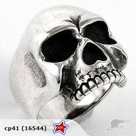 Keith Richards Solid Sterling Silver 925 Skull Ring Sz 13.5 Carousel 1