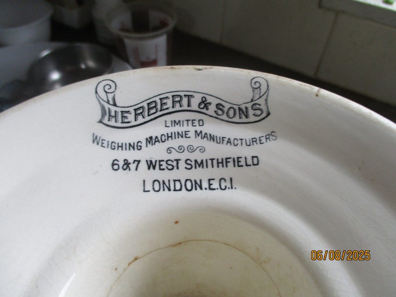 1900 porcelain meat stand for butchers display. 20cm tall. Carousel 1