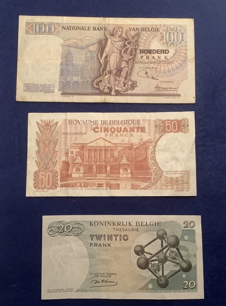 Belgium 1960s banknotes x 3 Carousel 2