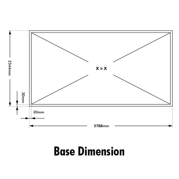 Glasshouse 4mm toughened glass 2570 x 3830 x 2320mm Carousel 10