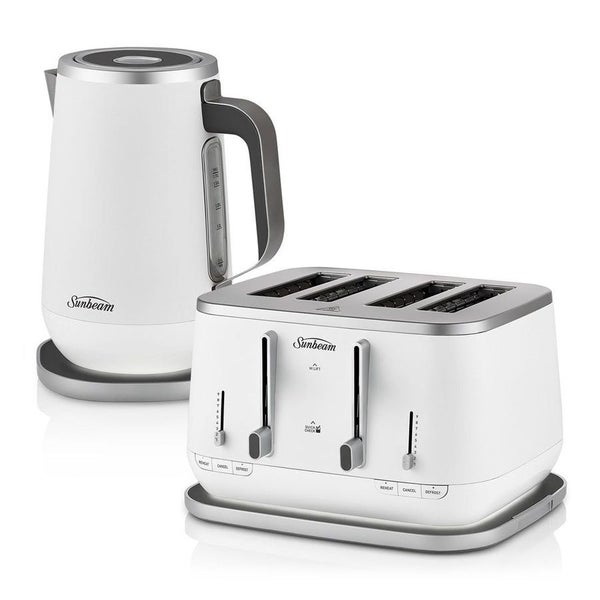 Sunbeam Kyoto 4 Slice Toaster and Kettle - White Carousel 1