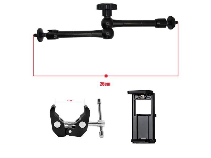 4-11 Inch Tablet Car Holder Magic Arm Clamp With 1/4" Adapter For IPad Back Carousel 1