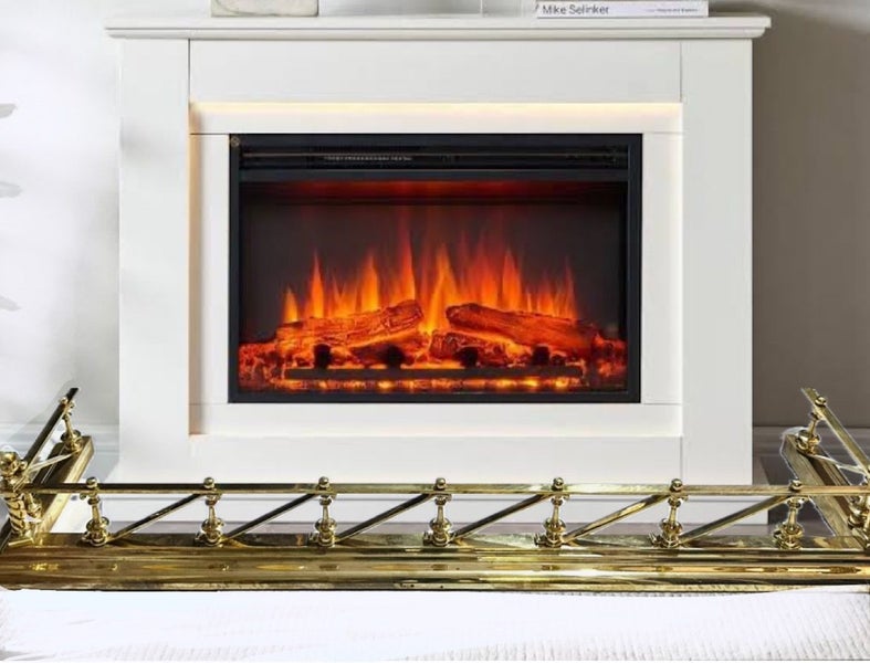 Vintage Brass fireside fender guard surround Carousel 2