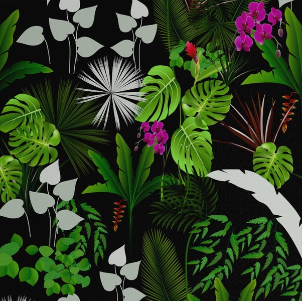 S4Sassy Removable Wallcovering, Tropical Design Roll For Ceiling Accent Design Carousel 1