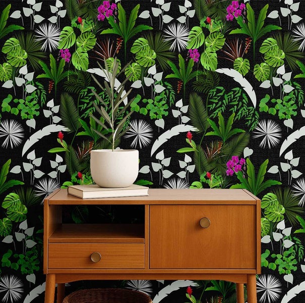 S4Sassy Removable Wallcovering, Tropical Design Roll For Ceiling Accent Design Carousel 2