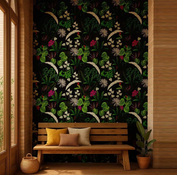 S4Sassy Removable Wallcovering, Tropical Design Roll For Ceiling Accent Design Carousel 9