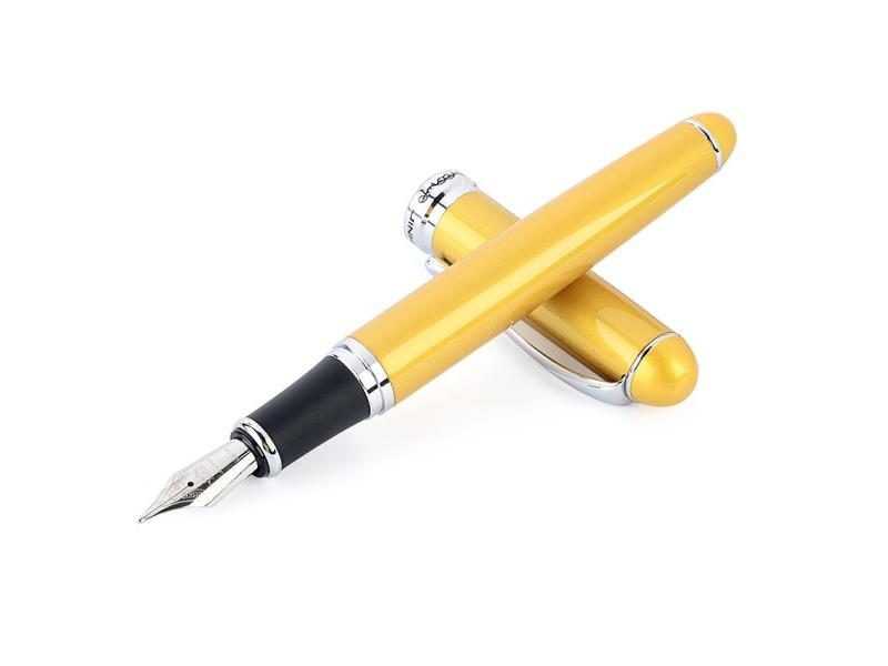 Jinhao X750 Silver Stainless Steel Fountain Pen 18KGP Nib School Office Supply Carousel 1