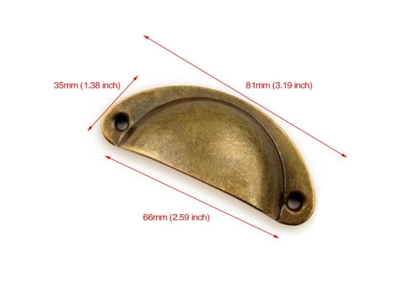 NAIERDI 20PCS Retro Metal Kitchen Drawer Handles Antique Brass Carousel 1