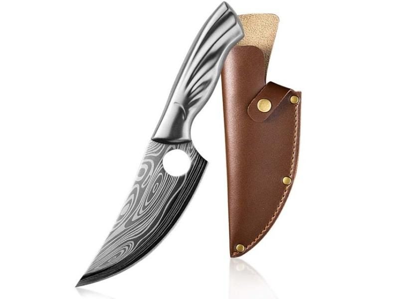 Damascus Stainless Steel Cleaver Knife Meat Fruit Boning Fishing Kitchen Chef Carousel 1