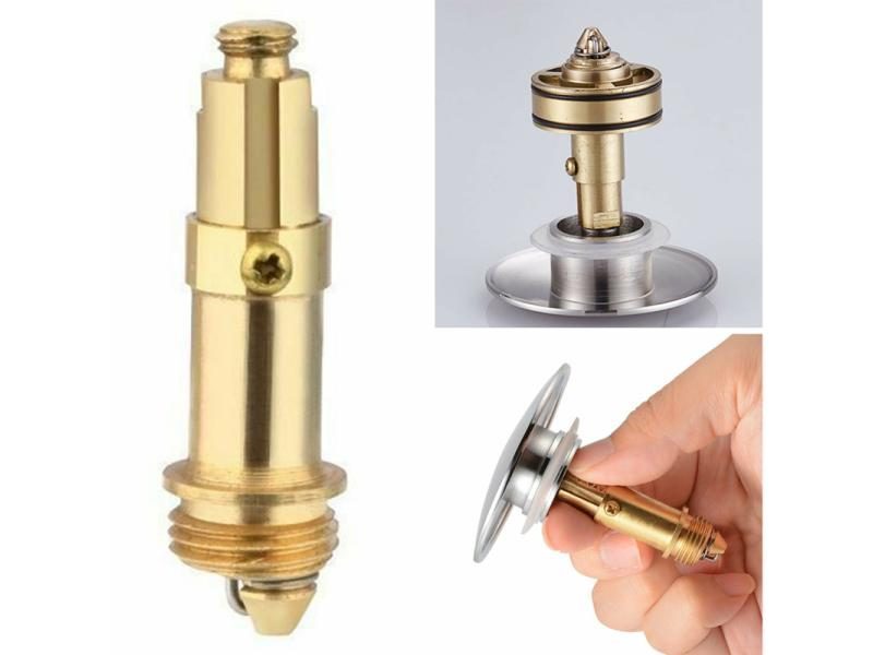 1/2pcs Spring Plugs Bounce Valve Brass Basin Sink Bath Replacement Waste Easy Carousel 1