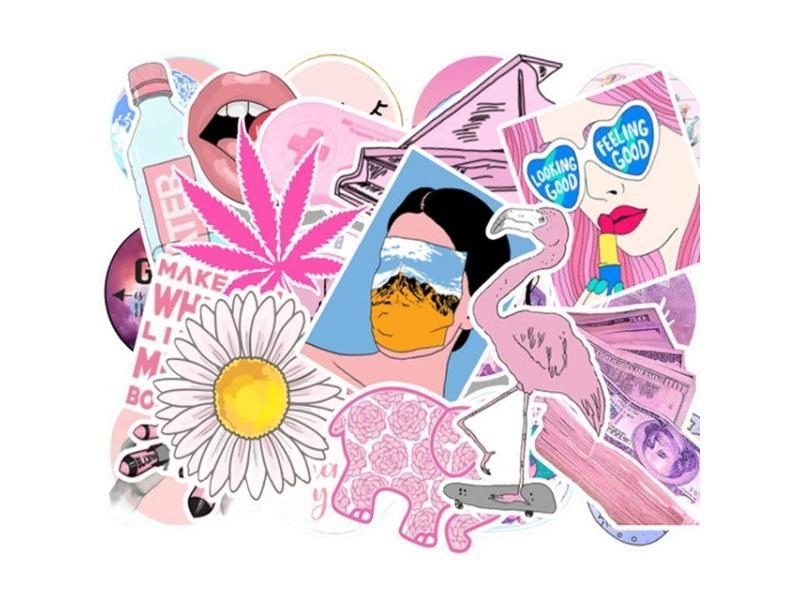50Pcs VSCO Stickers Girl Thing Cool Waterproof Stickers For Skateboard Laptop Carousel 1