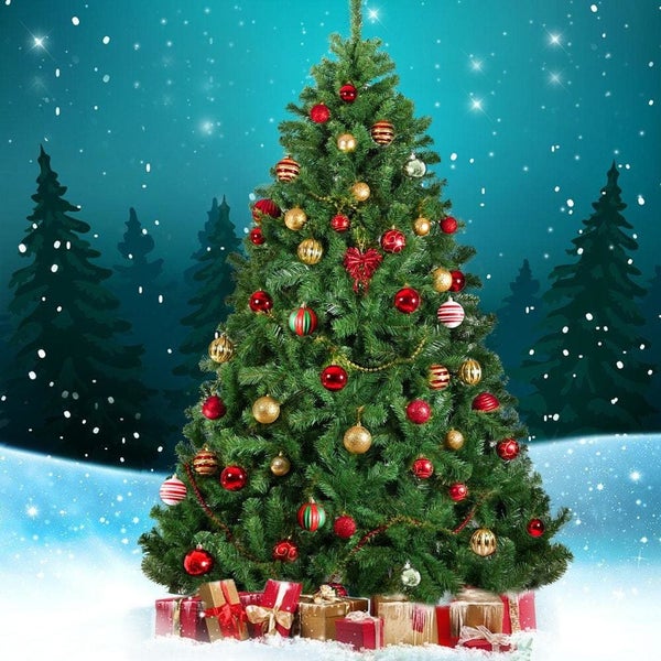 Jingle Jollys 2.4m 8ft Christmas Tree Xmas Decoration Home Decor 1500 Tips Green Carousel 7