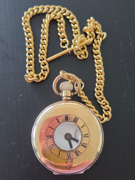 Pocket Watch Gold Filled Dennison Half Hunter Case Carousel 1