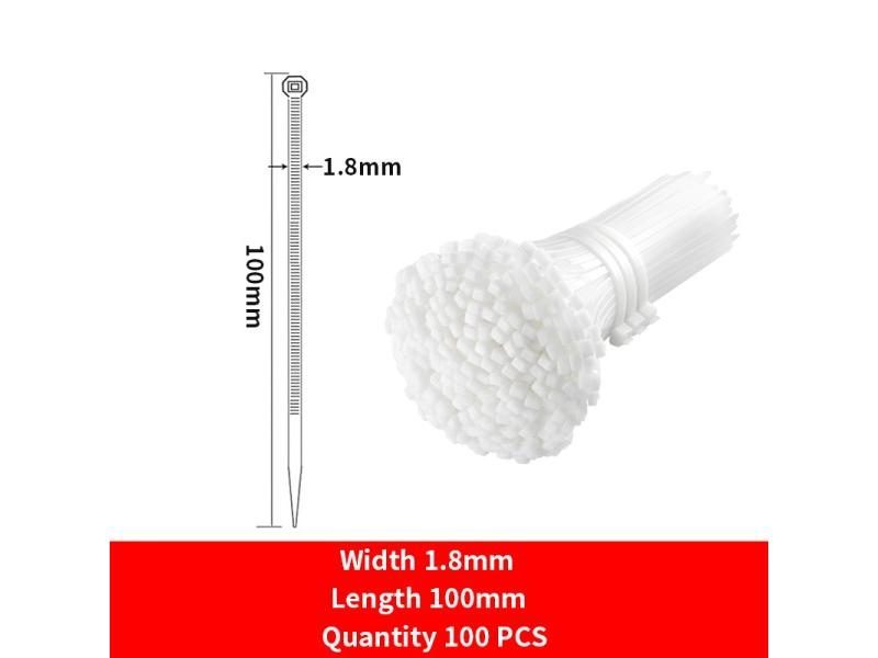 100Pcs Width 2mm 3mm 2*100mm 3*200mm White Black Self-locking Plastic Nylon Carousel 1