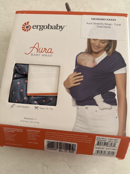 Ergobaby Aura Stretchy Wrap Coral Dots Carousel 1