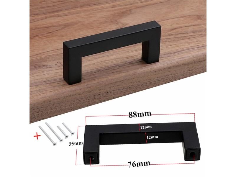 RUNBAZEF Modern Black Stainless Steel Cabinet Handles For Furniture Carousel 1