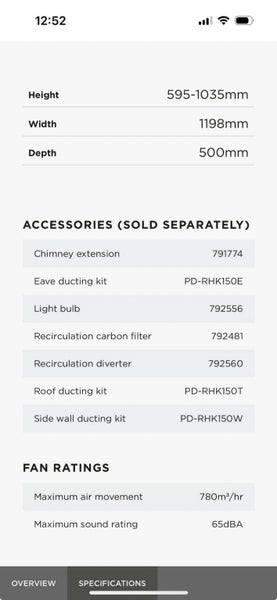 Fisher and Paykel 120cm Rangehood BRAND NEW! Carousel 2