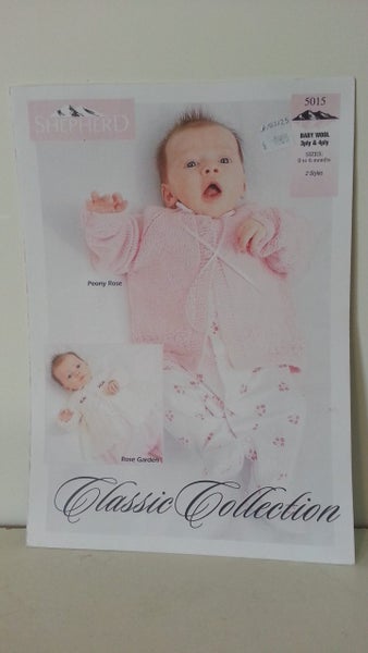MATINEE JACKETS KNITTING PATTERN Shepherd 5015 Carousel 1