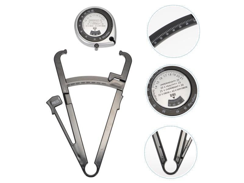 2 Pcs Fat Clip Set Workout Sets Skinfold Measurement Tool Body Fat Bmi Carousel 1