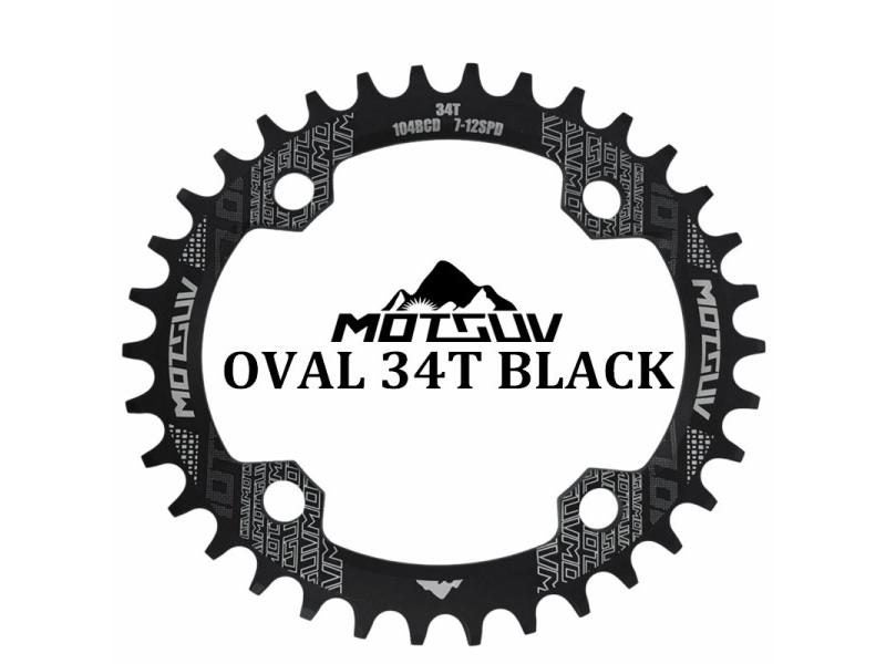 MOTSUV Bicycle Crank 104BCD Oval 32T 34T 36T 38T Chainring Narrow