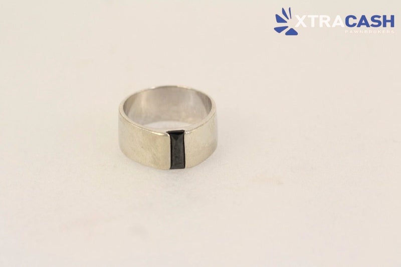 Men's Sterling Silver Onyx Dress Ring Carousel 1