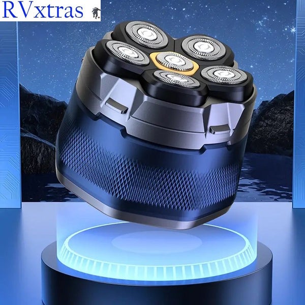 6-Blade Rotary USB Rechargeable Men's Electric Shaver - Professional Carousel 1