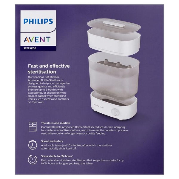 Avent 3-in-1 Steam Steriliser + Tommee Tippee Easiwarm Bottle Warmer Carousel 1