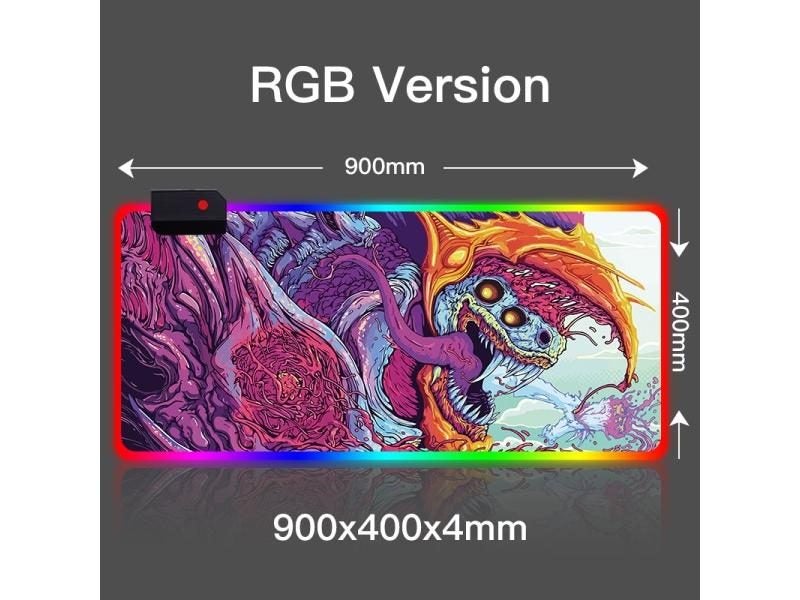 Sovawin Gaming Mouse Pad RGB Backlight 900x400 Gamer XXL CS GO Hyper Beast Carousel 1