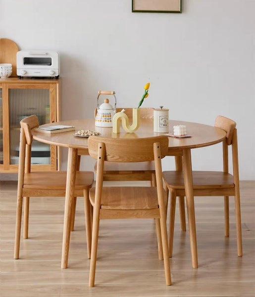 Berlin Solid Oak Round Dining Table Carousel 2