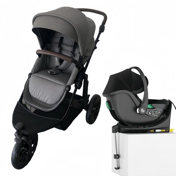 Brightness easygo 1+ stroller & baby capsule & ISOFIX base grey Carousel 1