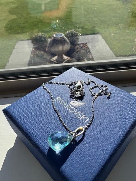 Swarovski Aqua Marine Crystal Necklace Carousel 1