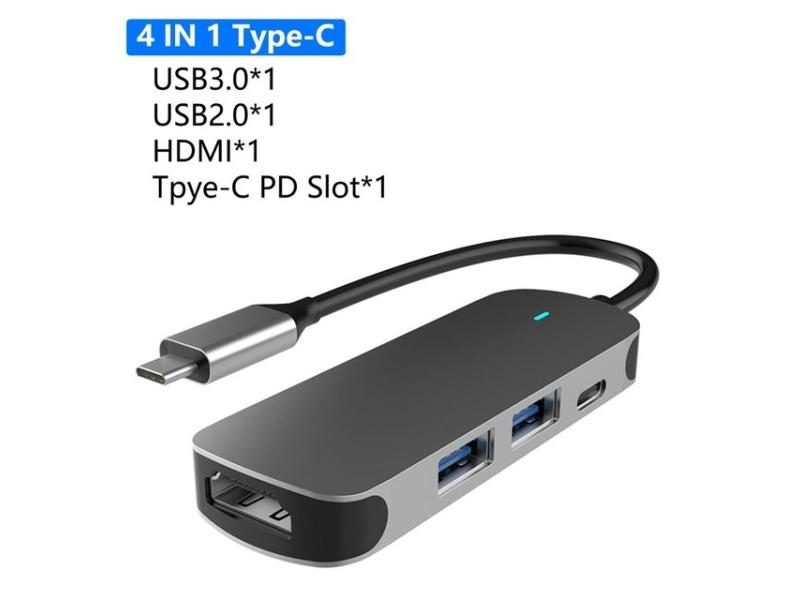 USB C Hub Type-C 3.1 To 4K HDMI-Compatible RJ45 USB SD/TF Card Reader PD Fast Carousel 1