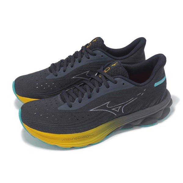 Mizuno Wave Skyrise 6 Navy Yellow Men Road Running Jogging Shoes J1GC2509-51 Carousel 16