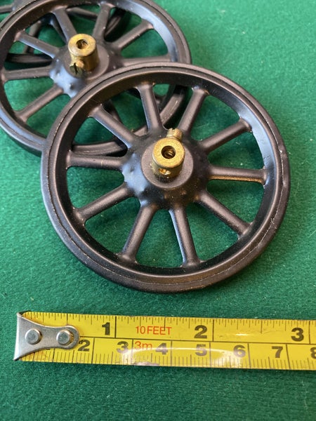 Meccano spoked wheels x 3 in black Carousel 2