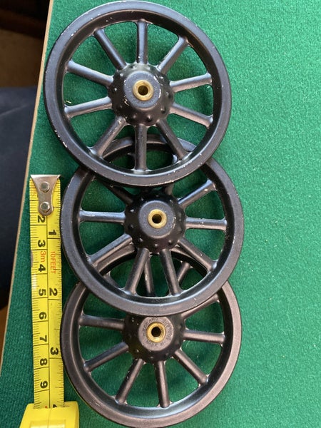 Meccano spoked wheels x 3 in black Carousel 3
