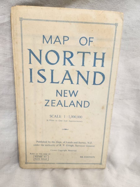 North Island Map NZMS 83 Scale 1; 1,000 000. 4th Edition 1963 Dept Lands Survey Carousel 1