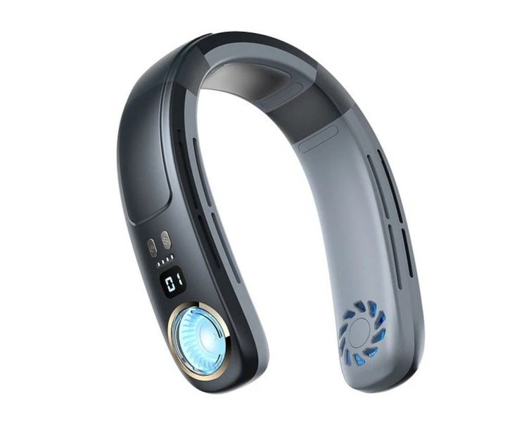 Portable Around Hanging Big Wind Bladeless USB Air Conditioner Neck Fan With Carousel 1