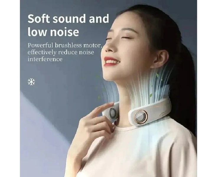 Portable Around Hanging Big Wind Bladeless USB Air Conditioner Neck Fan With Carousel 7